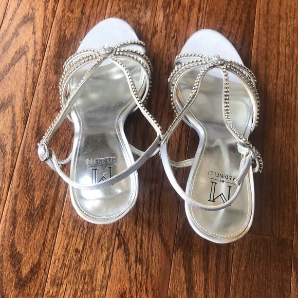 Marinelli silver sequin strappy heels - Picture 5 of 5